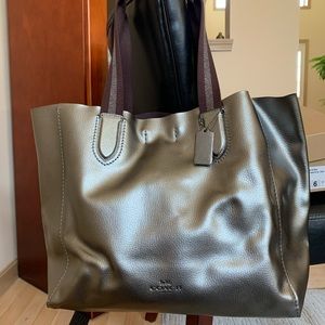 Metallic Coach Tote NWT